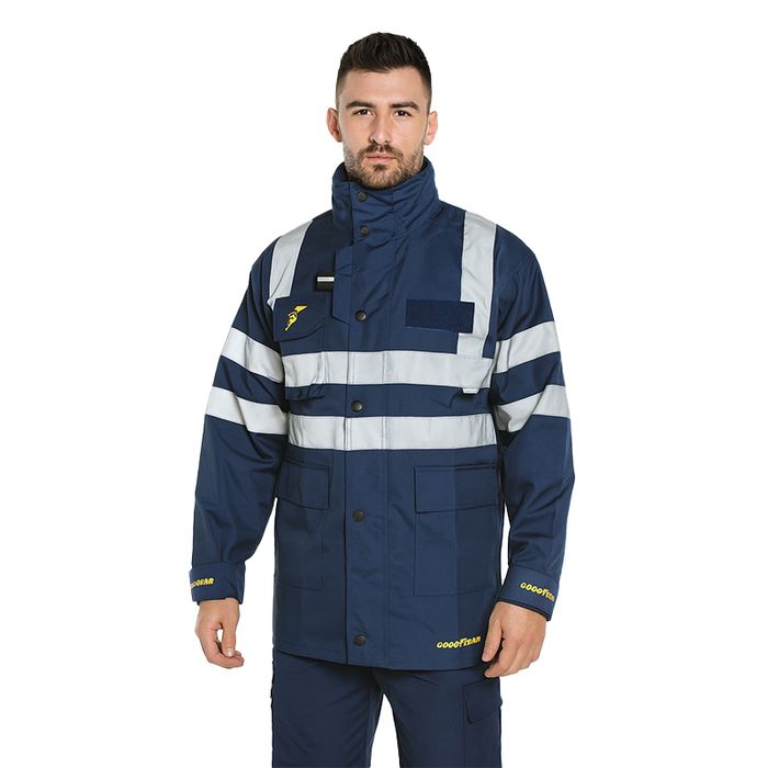 Kurtka ochronna BHP odblaskowa przeciwdeszczowa z kapturem XL/XXL