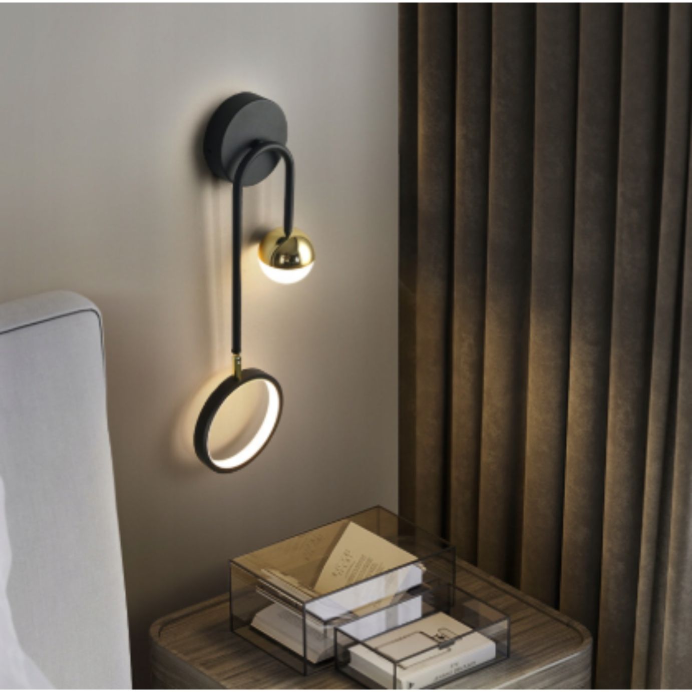 Kinkiet Led Ścienny Wewnętrzny Lampa Ścienna B.neutralna Do Salonu Łaz