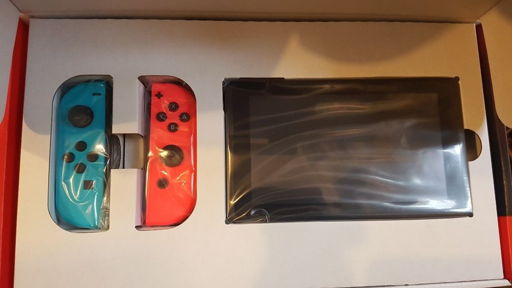 Konsola Nintendo Switch v2 niebiesko-czerwona nowa pełna gwarancja