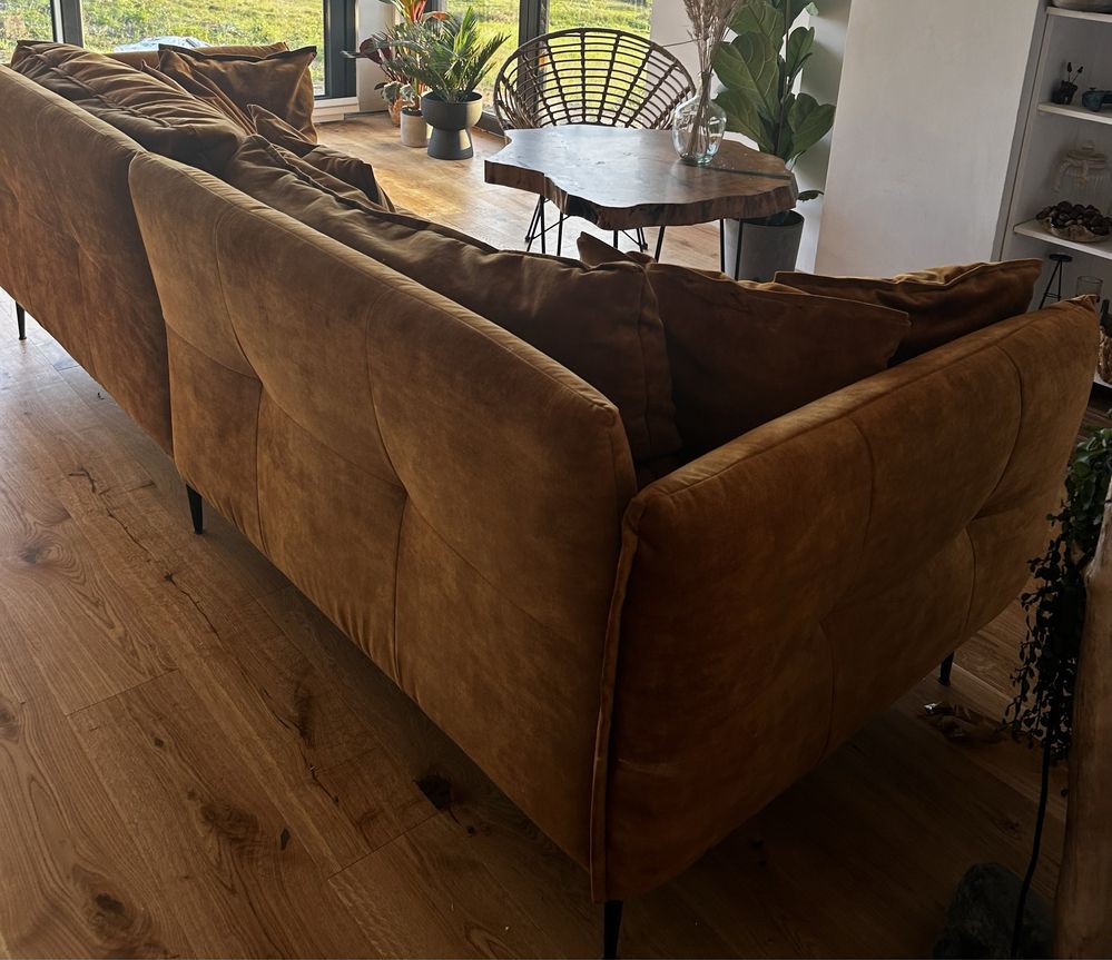 Bardzo wygodna Sofa 4osobowa 295x 110 miodowa