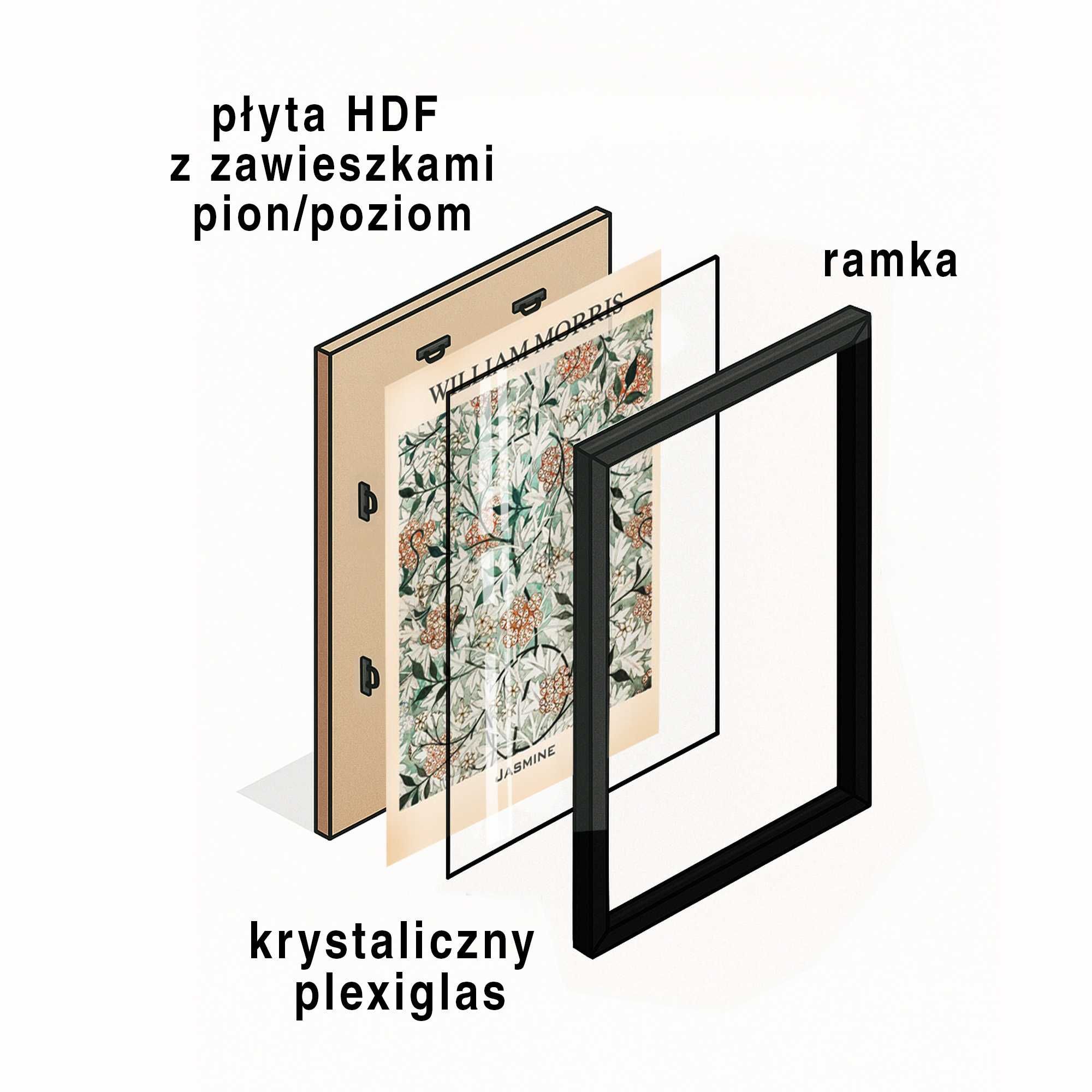 Plakat w białej ramie mdf - 70x50 cm - Anioł 2-0510