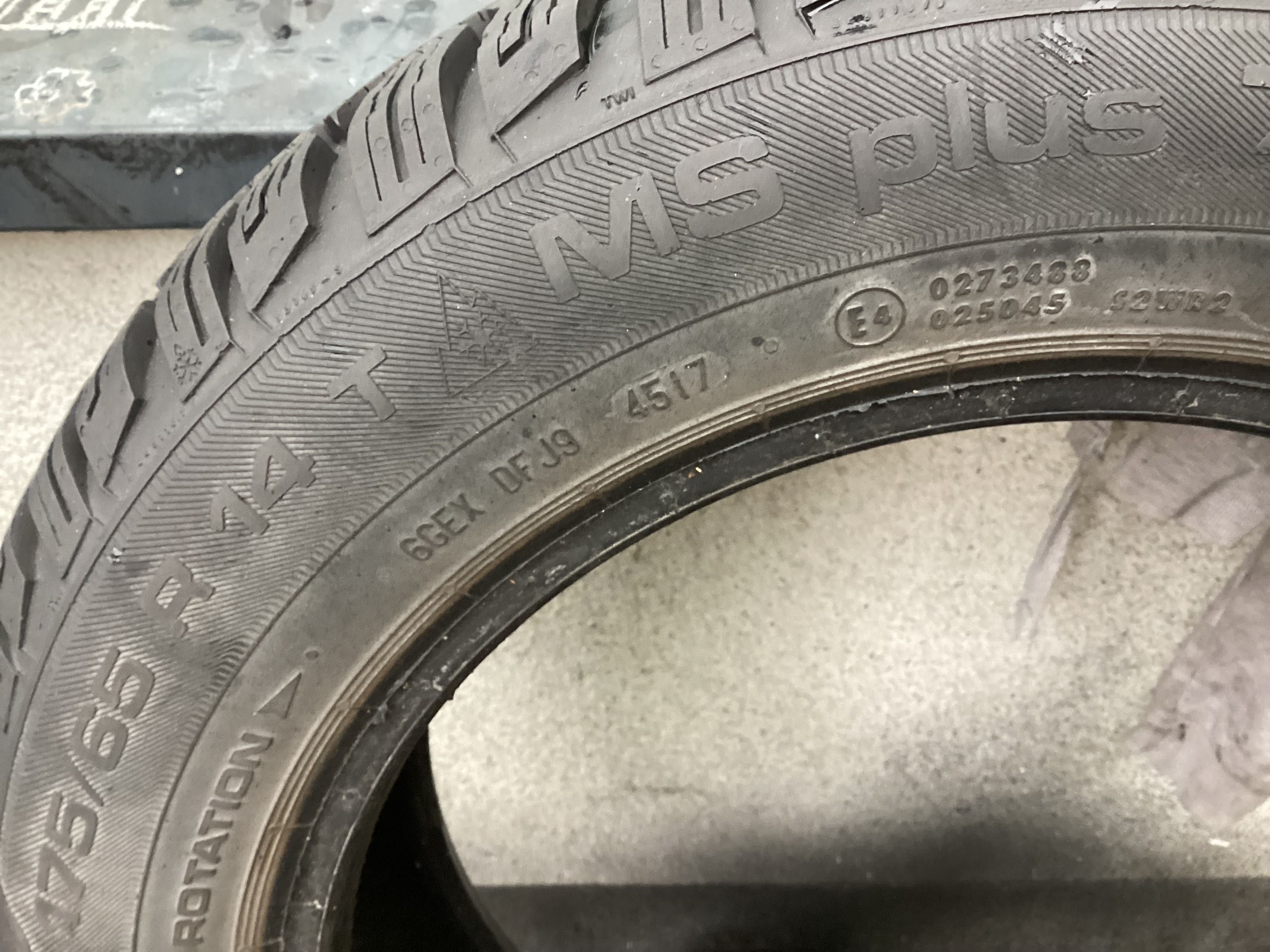 UNIORYAL 175/65r14 2szt opony zima zimowe 6.4mm 2017r