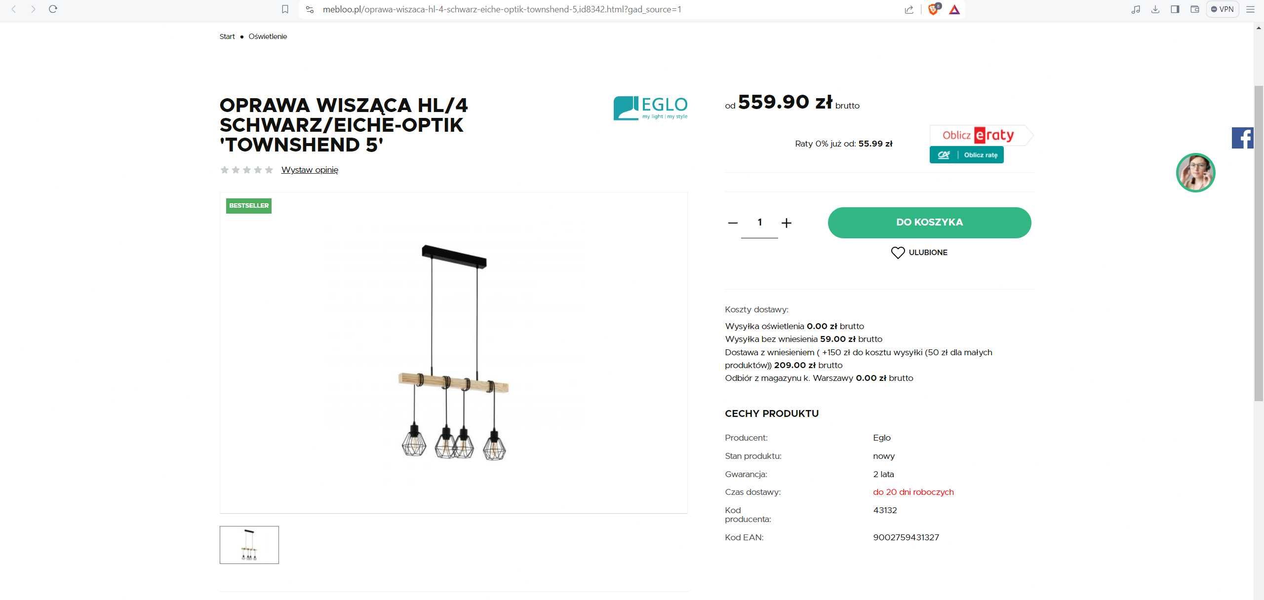 Lampa wisząca Vintage