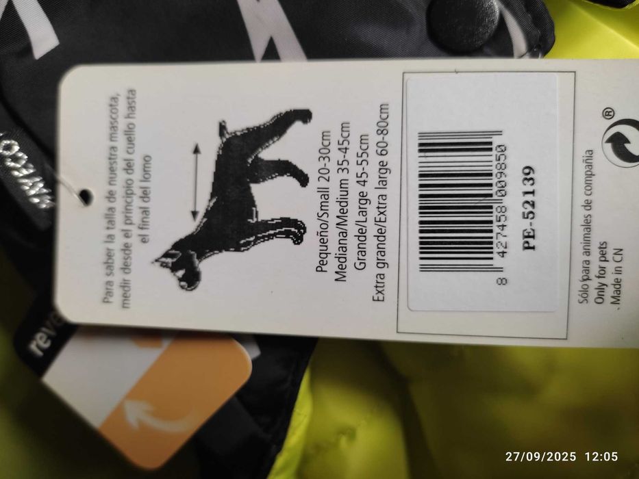 Casaco impermiável para cão dupla face NAYECO