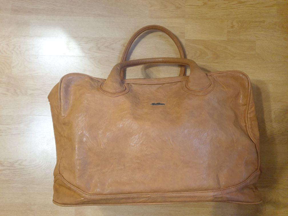 Ruda torebka/torba skórzana Cropp XXL