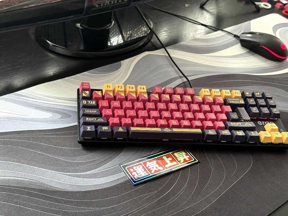 Keycapy | Racing Style | Czerwono-Żółte | Nowe + Naklejka gratis