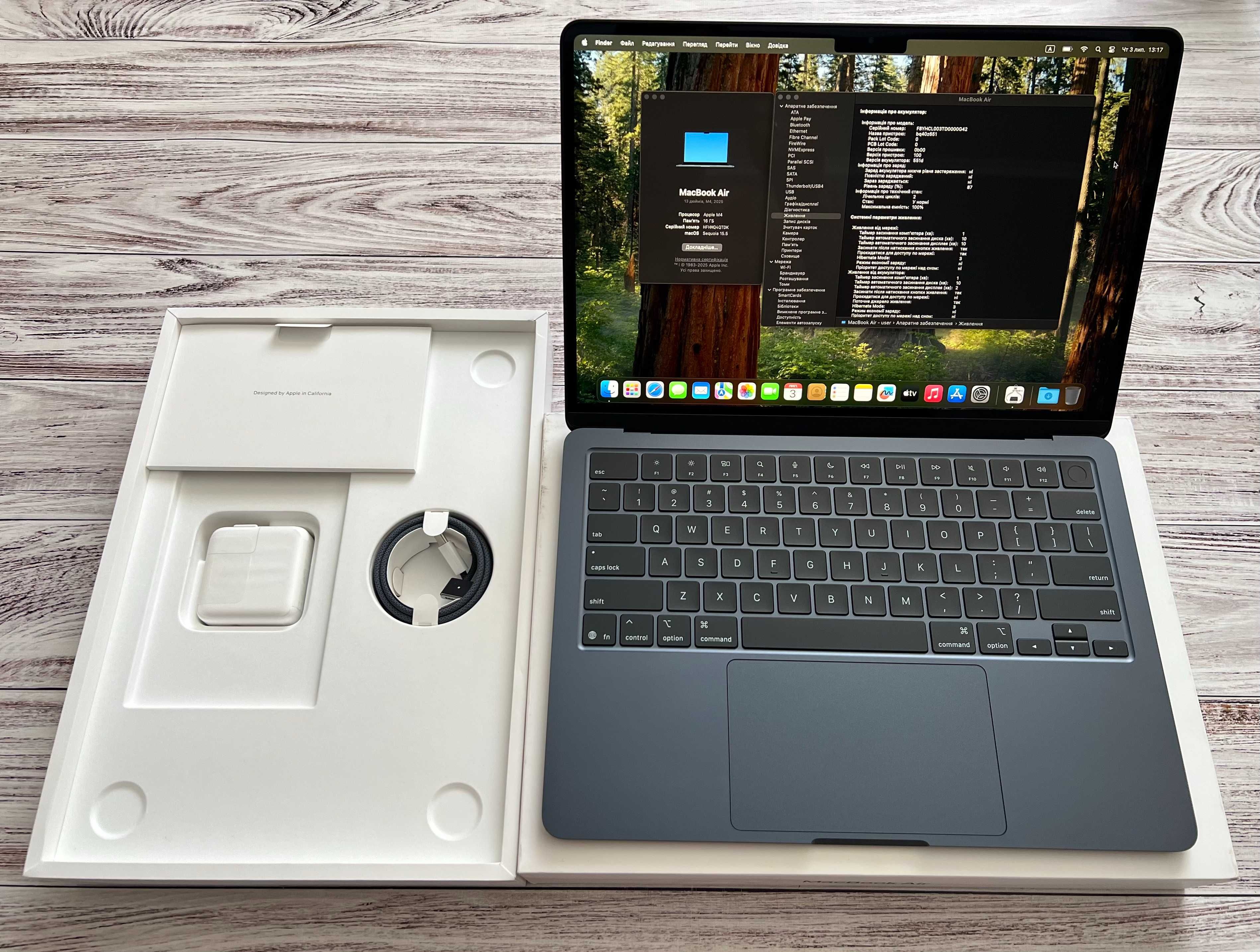 MacBook Air 13'' M4 16/256GB Midnight Open box