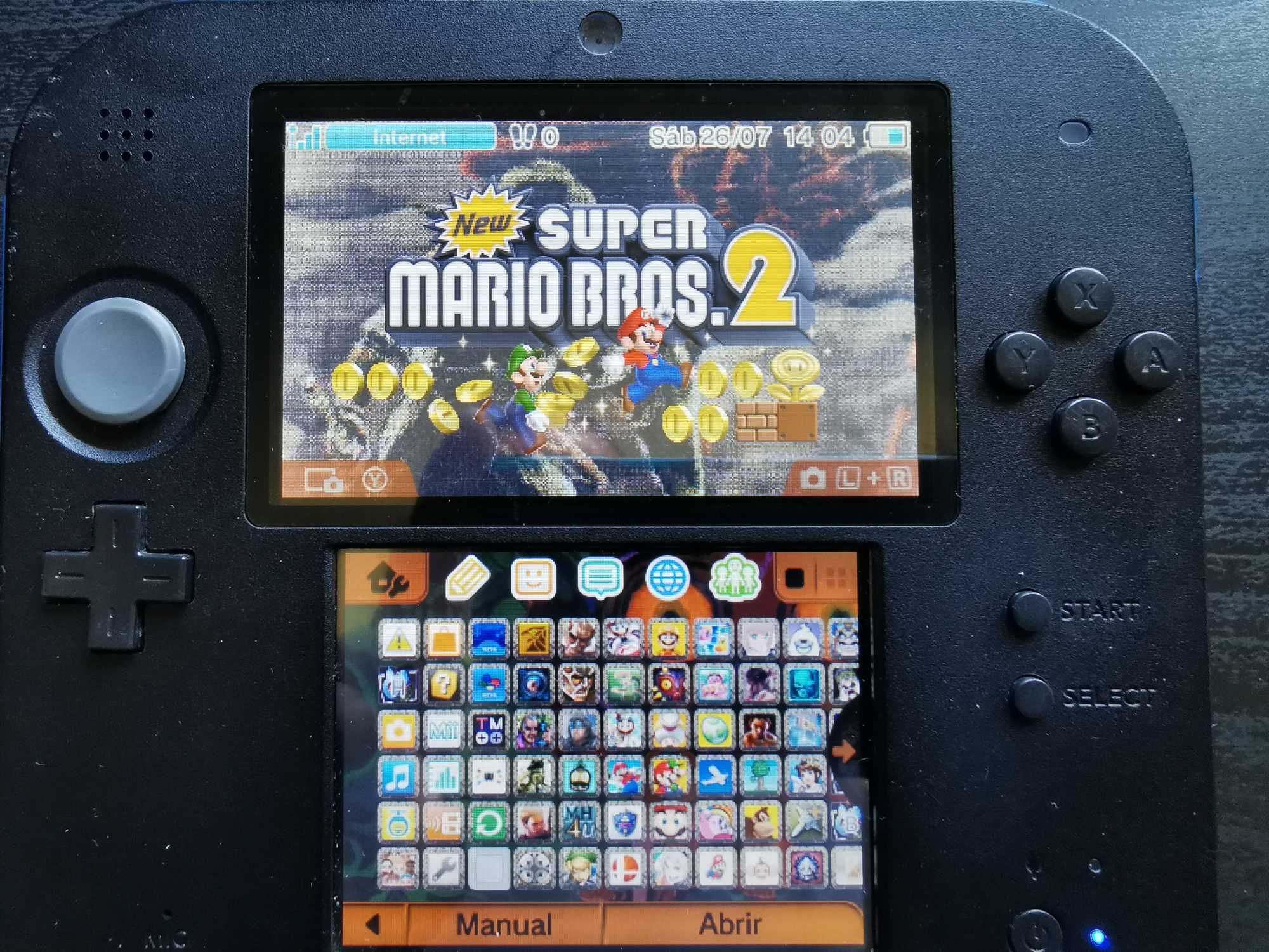 Nintendo 2ds desbloqueada, 128GB + jogos