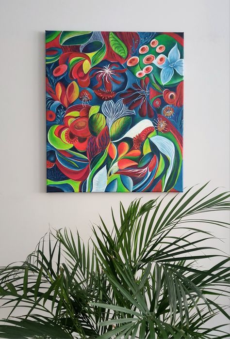 Magical garden - obraz akrylowy na płótnie  60x70 cm