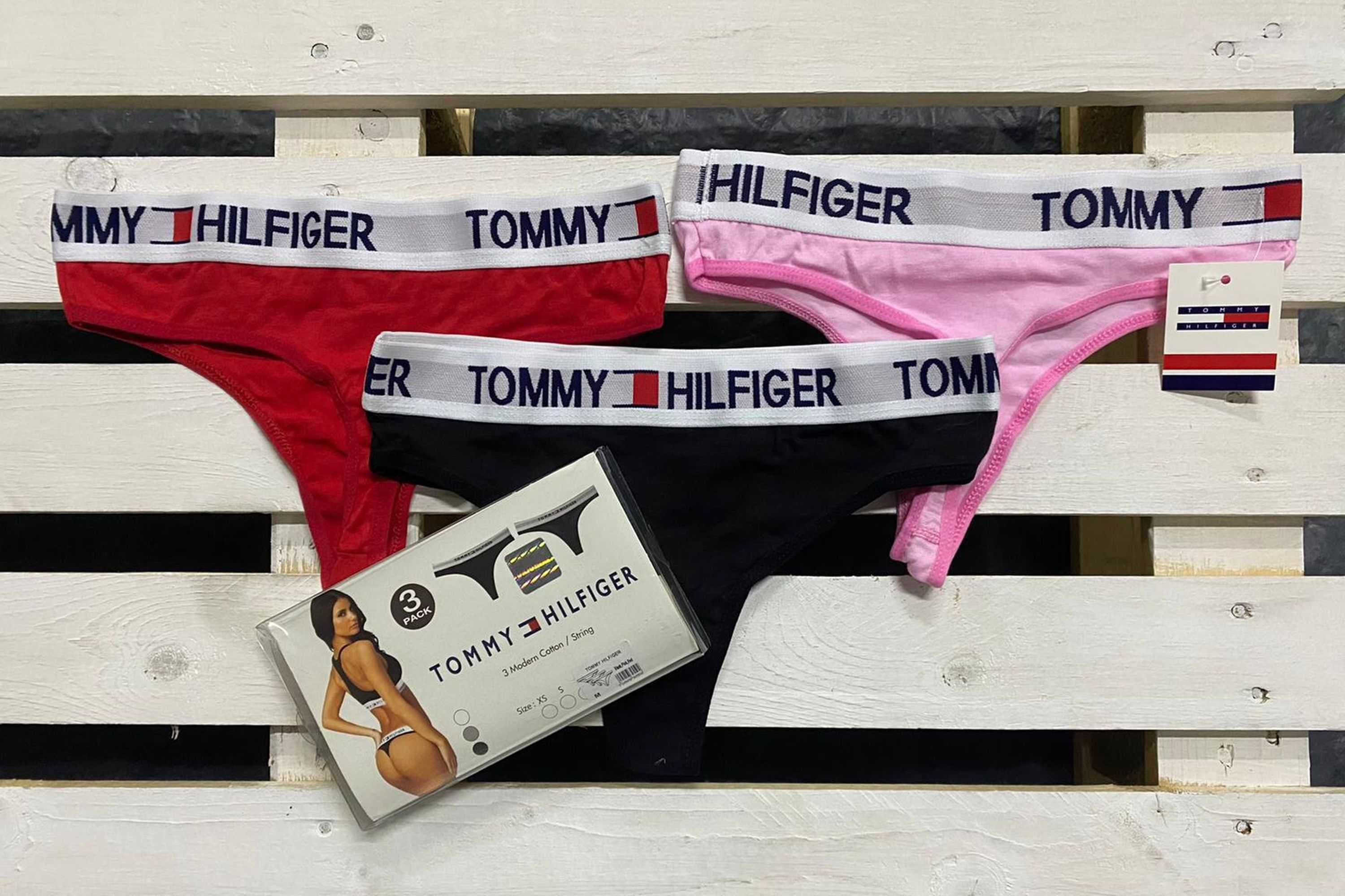 Zestaw komplet figi bokserki hugo boss stringi damski guess 3pak