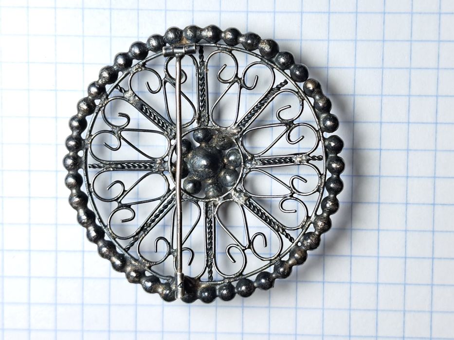 Брошь серебро 875 проба. Винтаж. 9,89 грамм