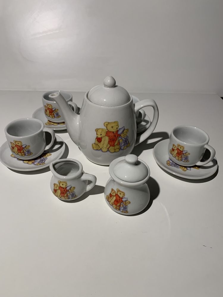 Conjunto de chá em porcelana