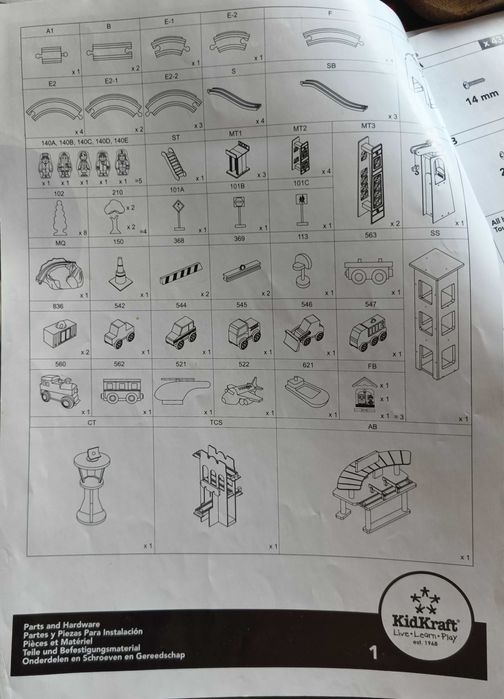 KidKraft Super Highway Train Set 17809 дитяча залізниця дерев'яна