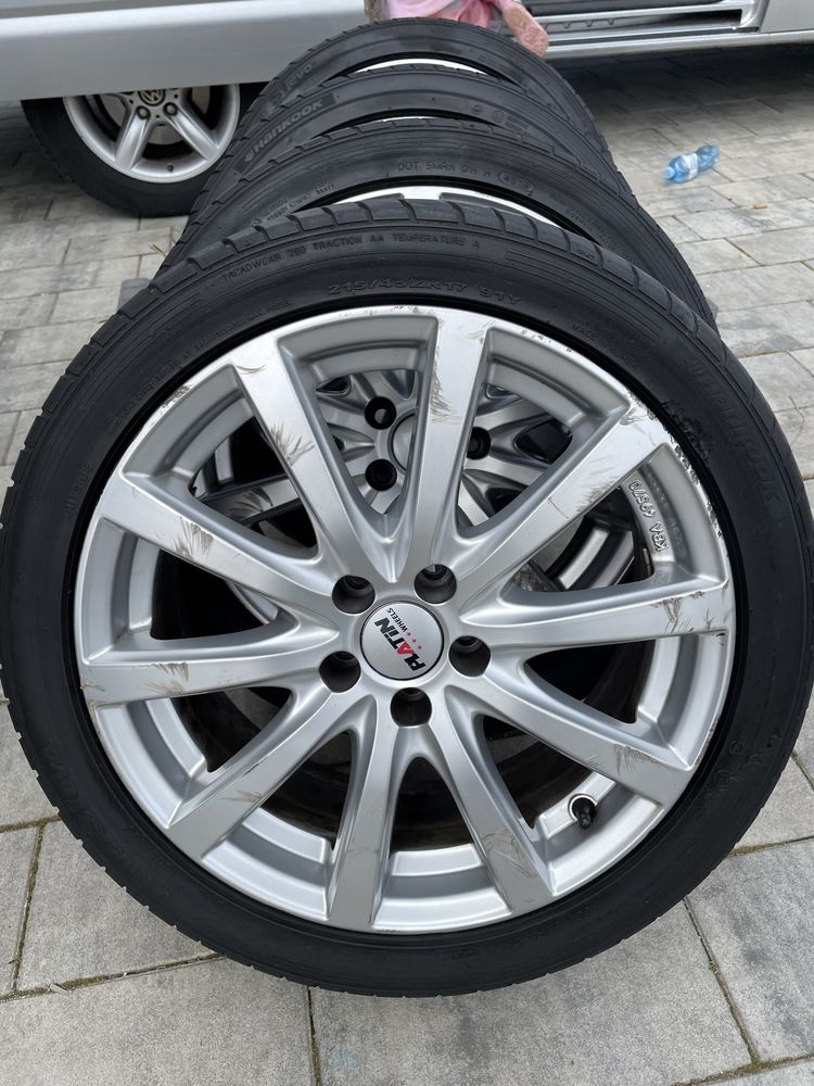 Platin 17” Felgi Koła Lato*5x100*Audi VW Skoda Seat