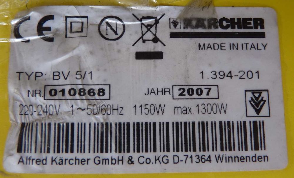 Odkurzacz plecakowy Karcher BV 5/1