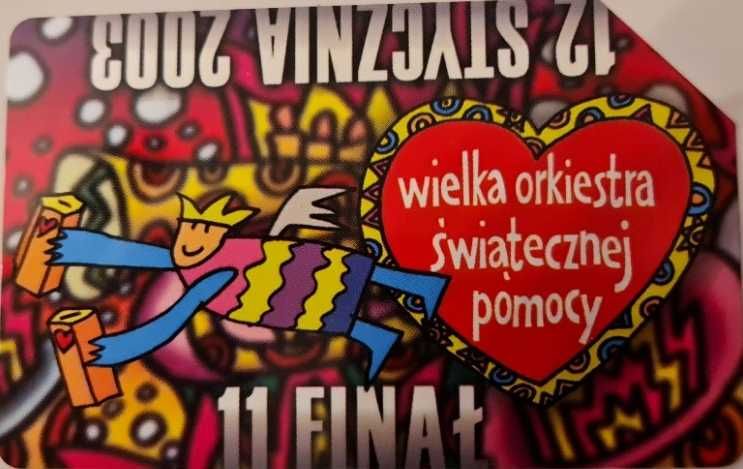 Sprzedam kartę telefoniczną - 11 Finał WOŚP