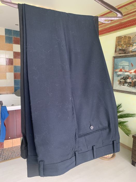 Черные мужские брюки  Maldini , Италия, шерсть. 52 р