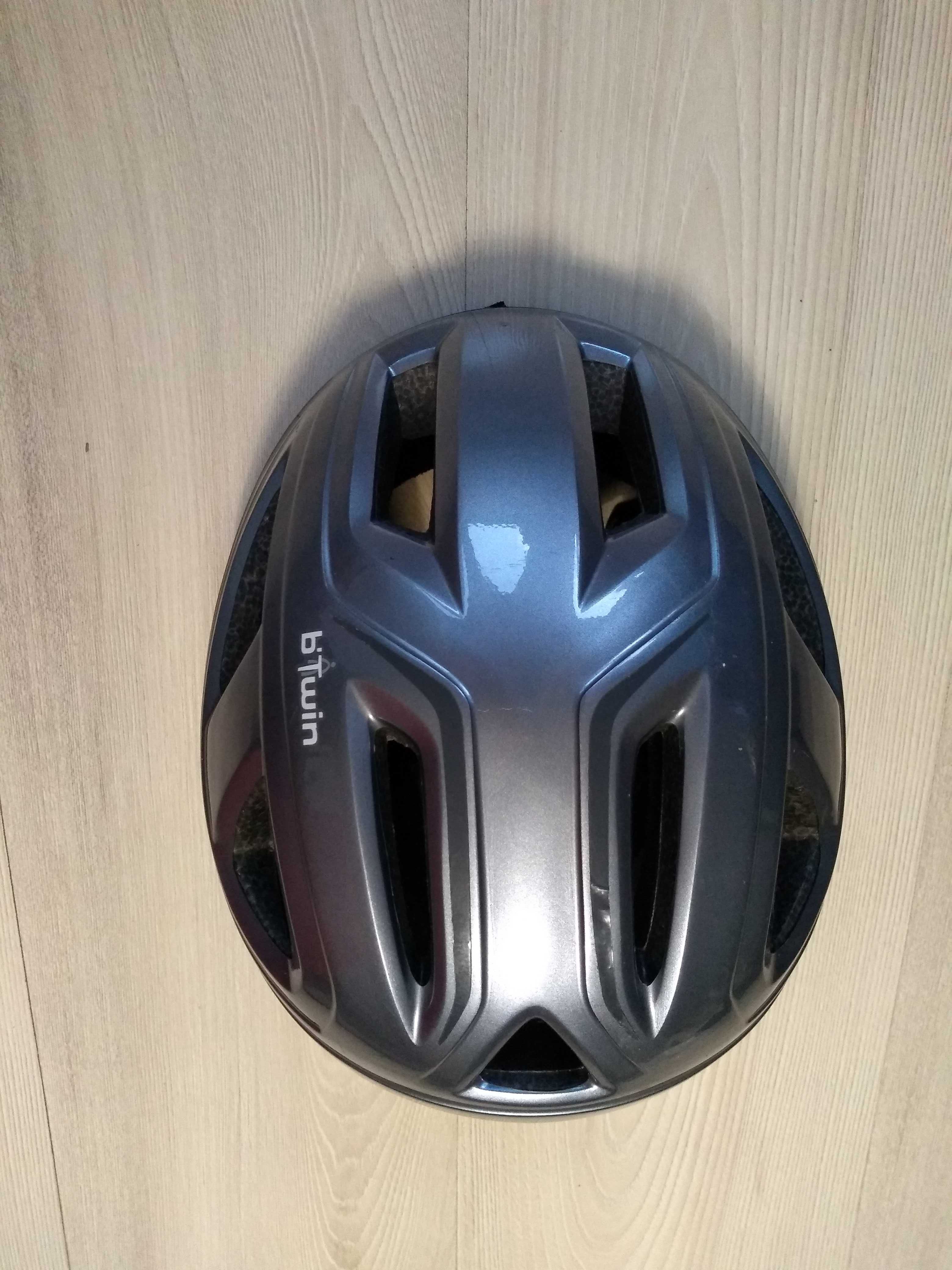 Kask rowerowy na rolki BTwin Mix Gris 56-62 cm