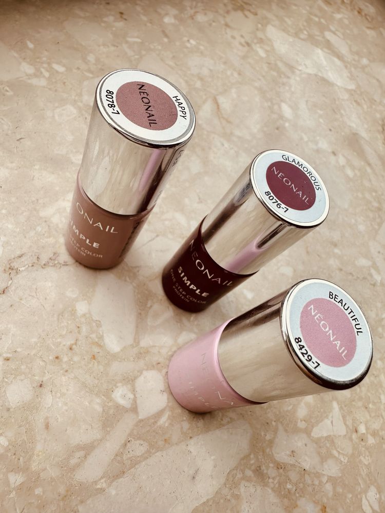 3x lakier Neonail Simple NOWE