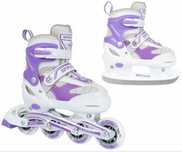 Łyżworolki 2w1 SPARTAN Purple-White Inliner (34-37)[38-41]