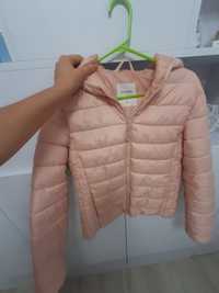 Куртка жіноча стьобана демісезонна нюдова плотна (світло рожева) с,м