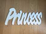 Drewniany napis „Princess”