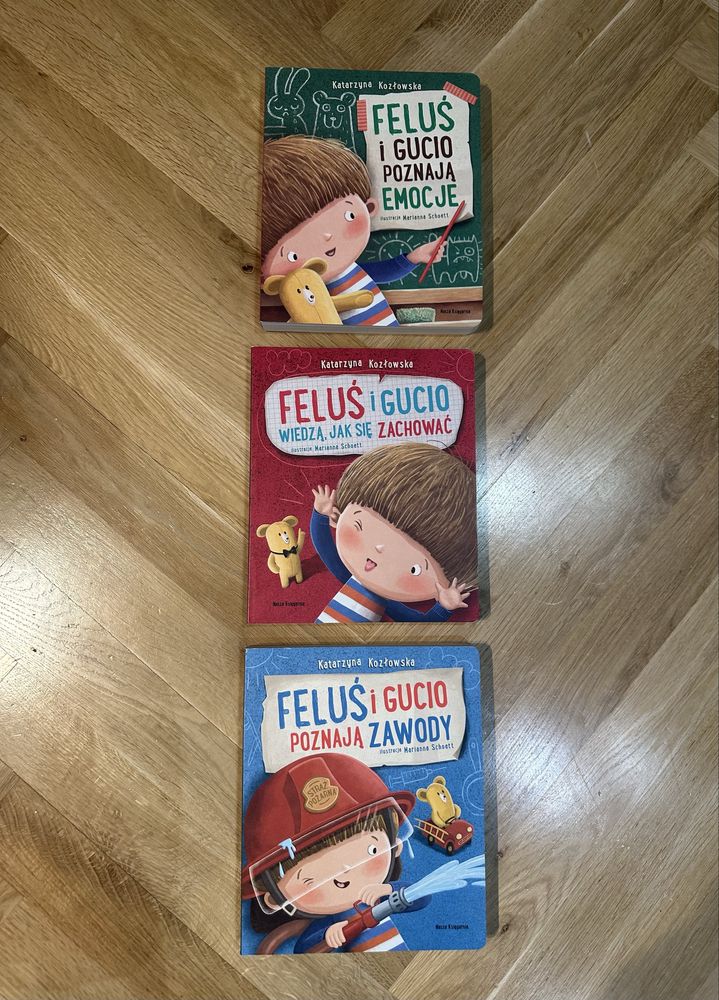 Zestaw 3 książek Feluś i Gucio, stan jak NOWE