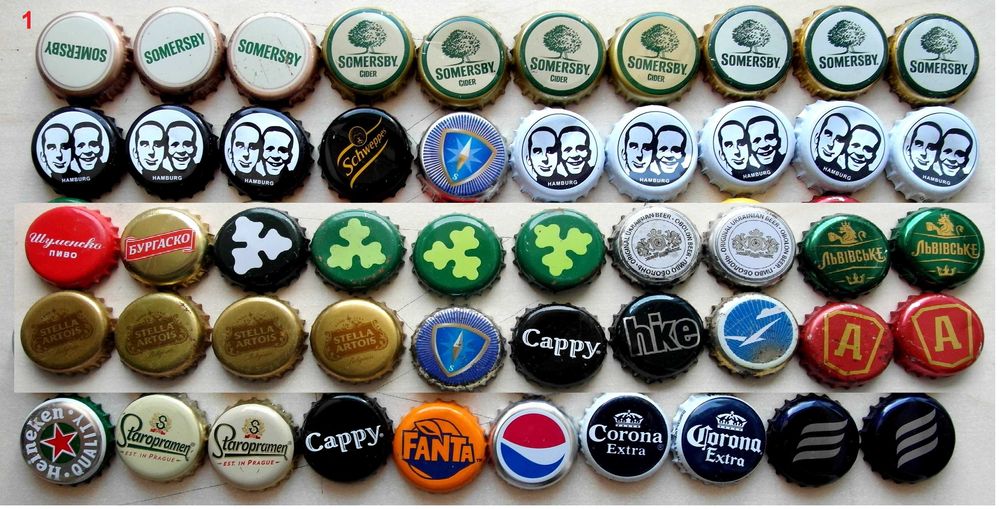 Пробки (кронен)  зі скляних пляшок