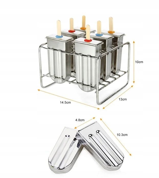 Formy Do Lodów Na Patyku Foremki Stal Nierdzewna Patyczki