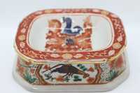 Raro Saleiro Porcelana Chinesa Brasonado Fer-Rouge XX