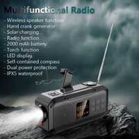 Радіоприймач багатофункціональний AM/FM Колонка Bluetooth Ліхтарик Пав