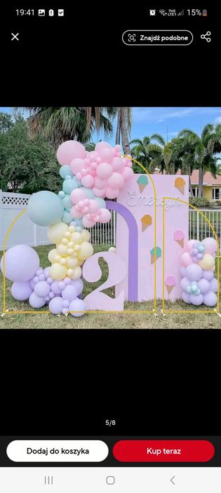 Do sprzedania scianka balonowa, na kwity