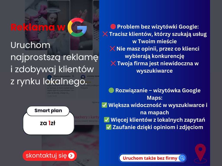Strona www, logo, grafika, reklama Google - więcej klientów