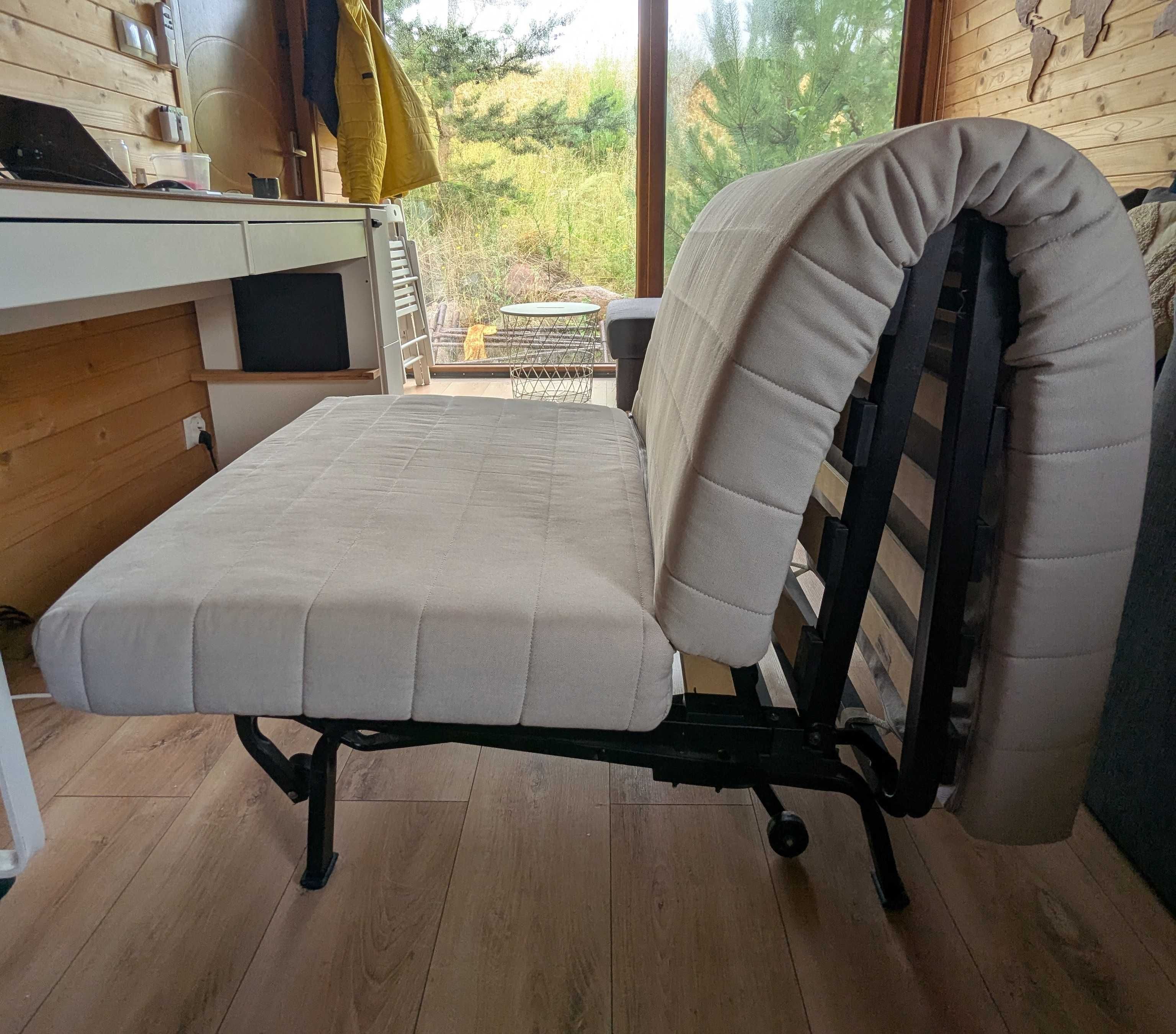 Rozkładany fotel/łóżko Ikea LYCKSELE MURBO. Łóżko 1 osobowe.