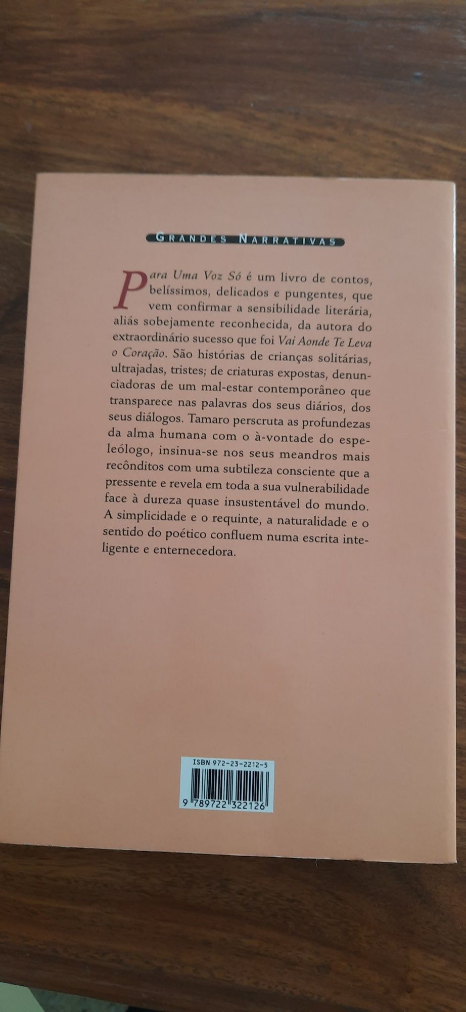 Livro Para uma voz só de Susanna Tamaro