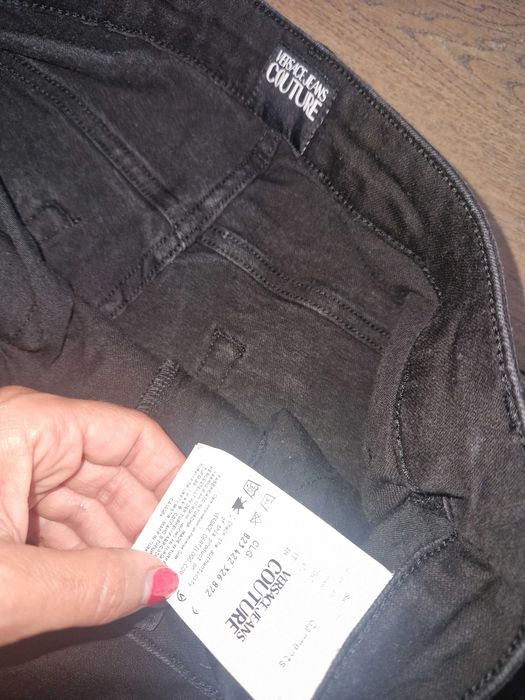 Calças de ganga skinny pretas homem Versace