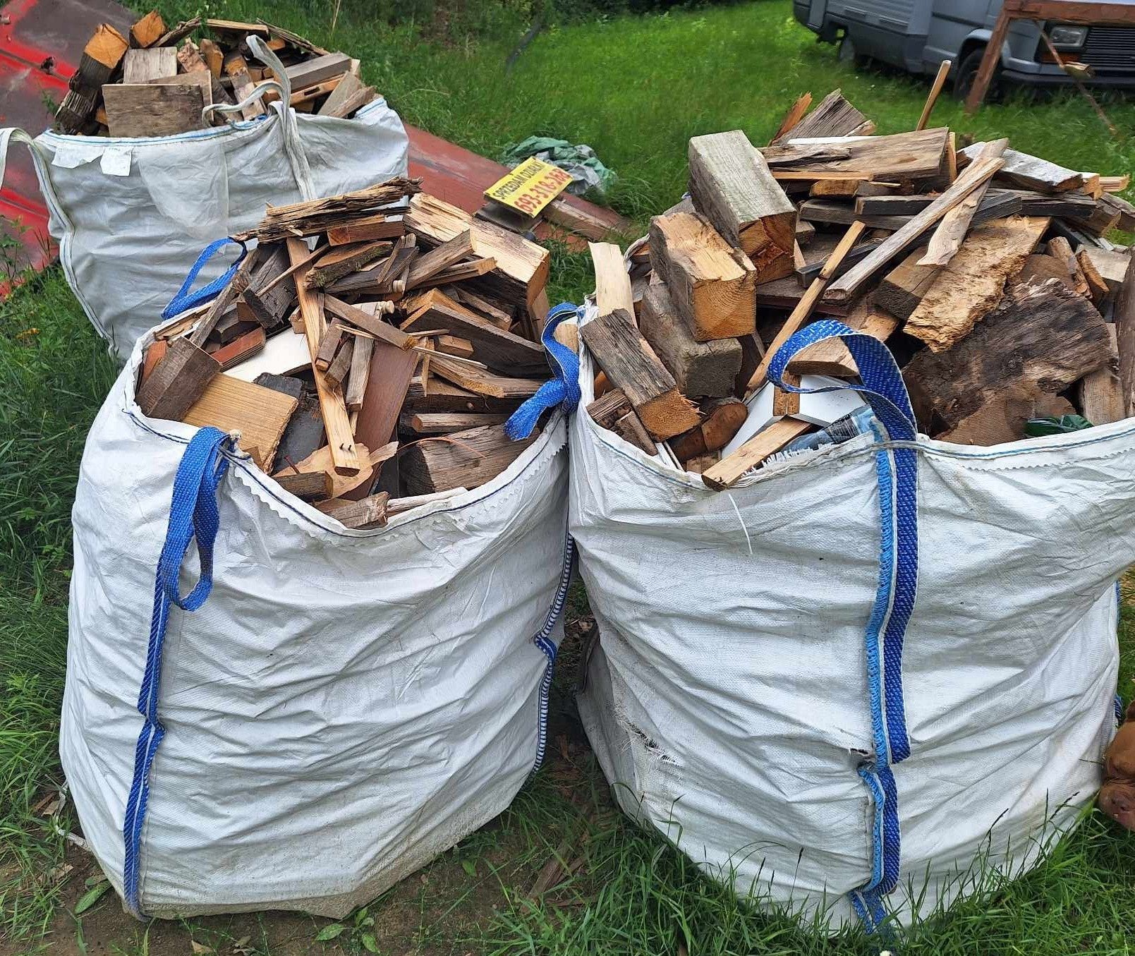 Drewno opałowe rozpałkowe big bag 1,2m3 mieszane