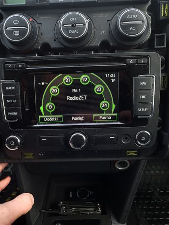 Oryginalne Radio PL skoda bluetooth ekran dotykowy roomster yeti octav