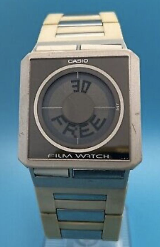 CASIO FS-02 ZEGAREK FILMOWY VINTAGE lcd zegarek cyfrowy - LATA 80-TE