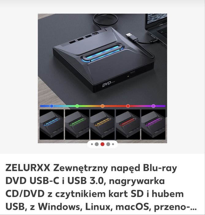 Nagrywarka CD/DVD z napędem Blu-ray.