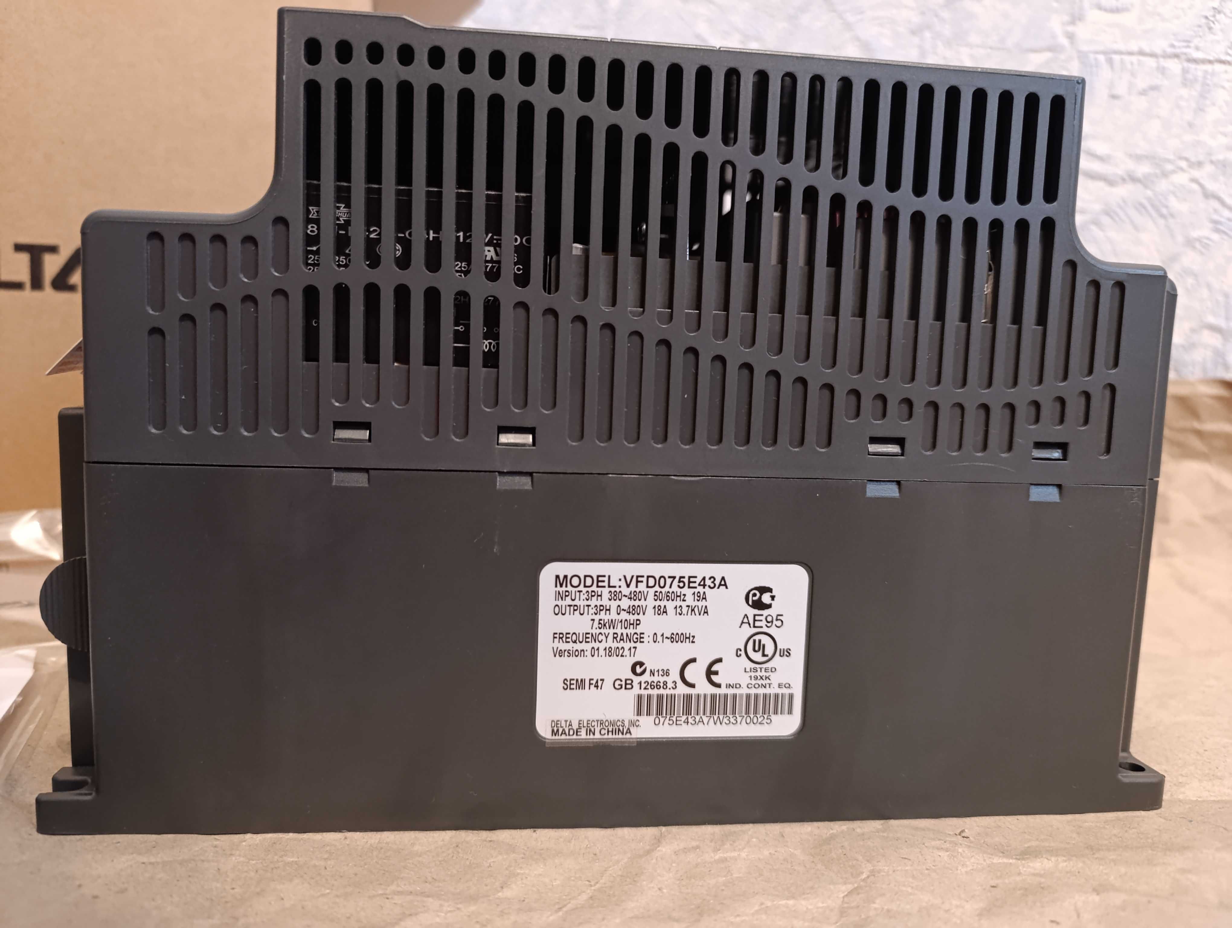 Новий частотний перетворювач Delta Electronics VFD-E, 7,5 кВт, 18А