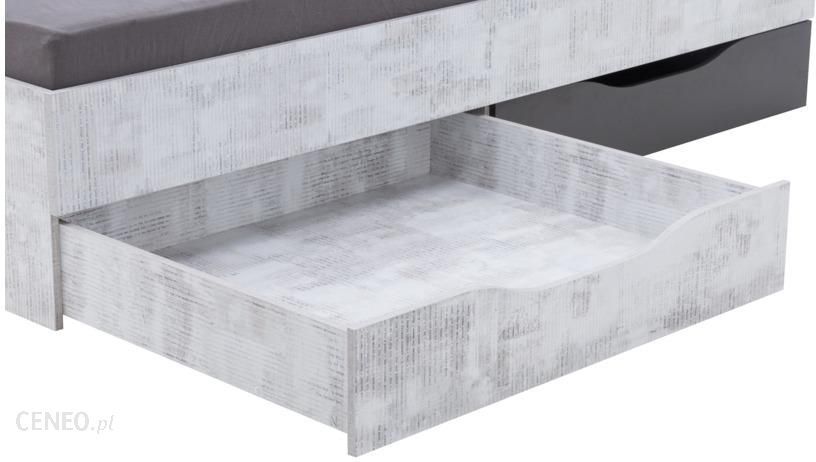 Łóżko jednoosobowe Tablo Agata Meble 90x200 szaro-białe