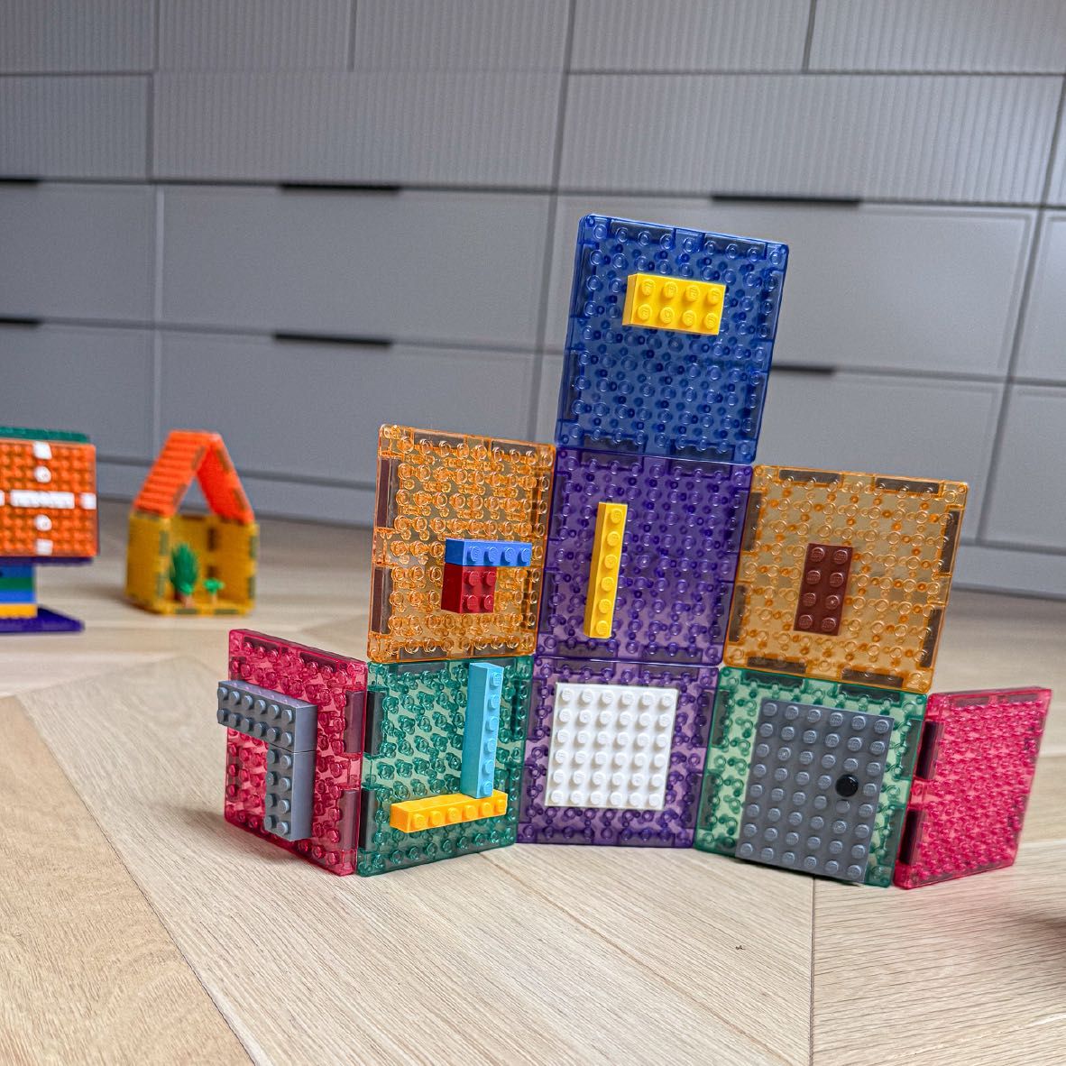 Klocki magnetyczne kompatybilne z LEGO® PASTEL 16 el. MAGNICREATIX