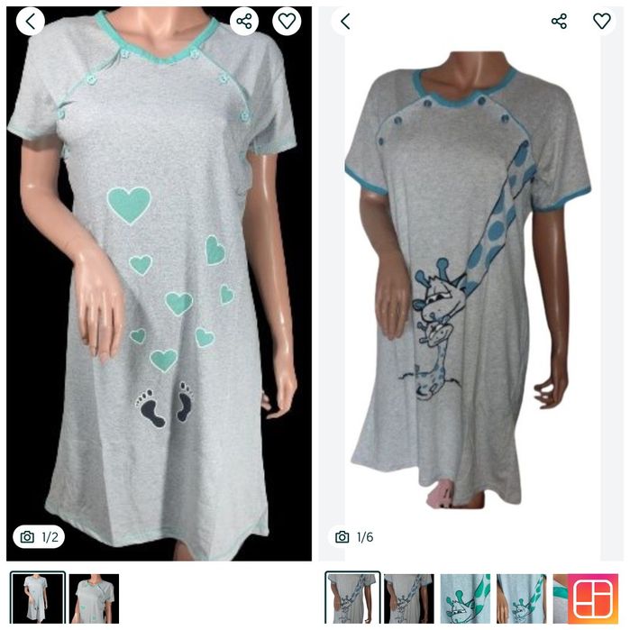 2x koszula ciążowa i do karmienia piersią rozmiar L