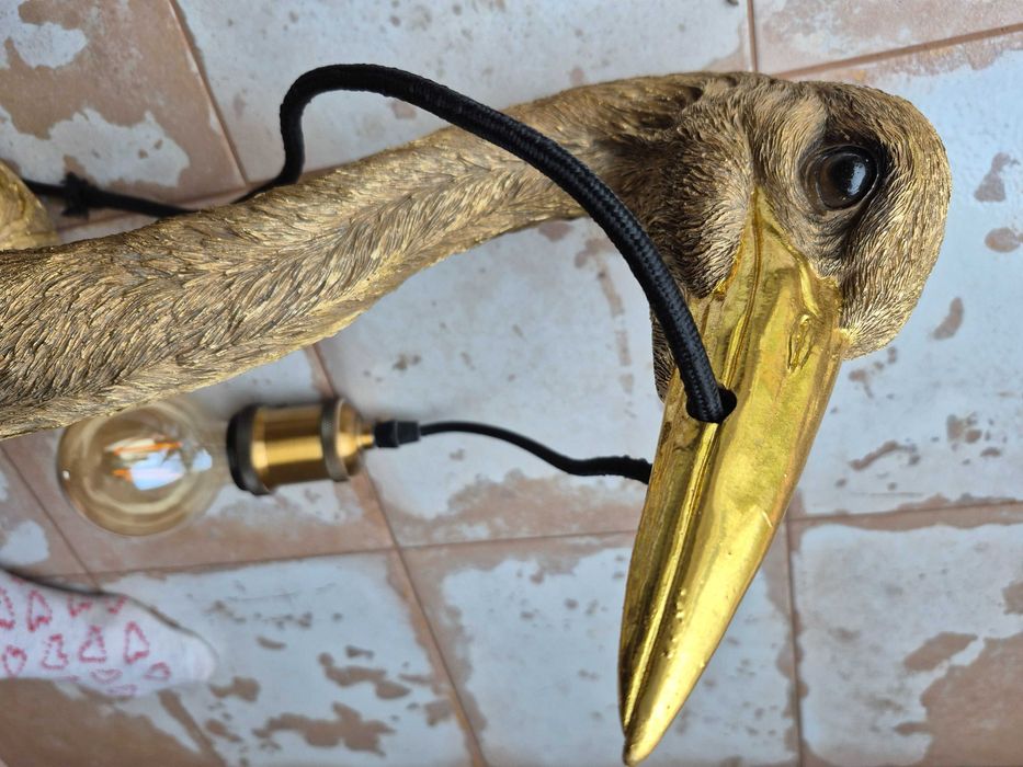 OKAZJA ! Kinkiet - lampa ścienna ZŁOTY ŻURAW HERON