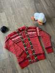 Sweter wełniany norweski Dale of Norway Dirdalstrikk 44 czerwony