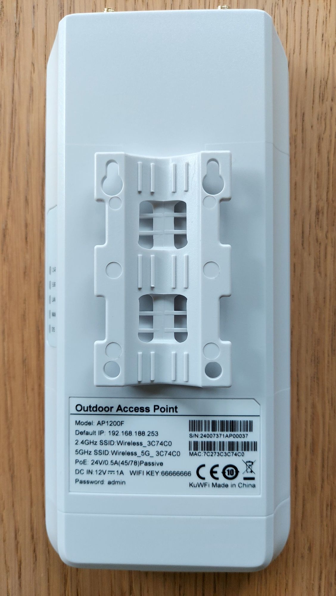 Wifi Zewnętrzny Wzmacniacz Router i punkt dostępu Kuwfi2.4i5.8G 1200Mb