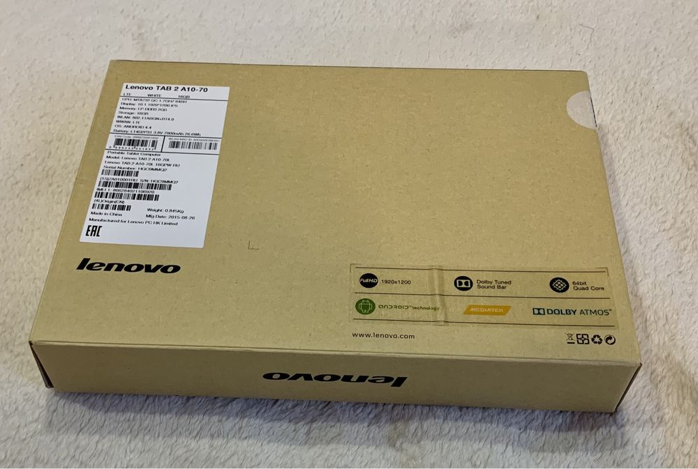 Планшет Lenovo Tab 2 A10-70l