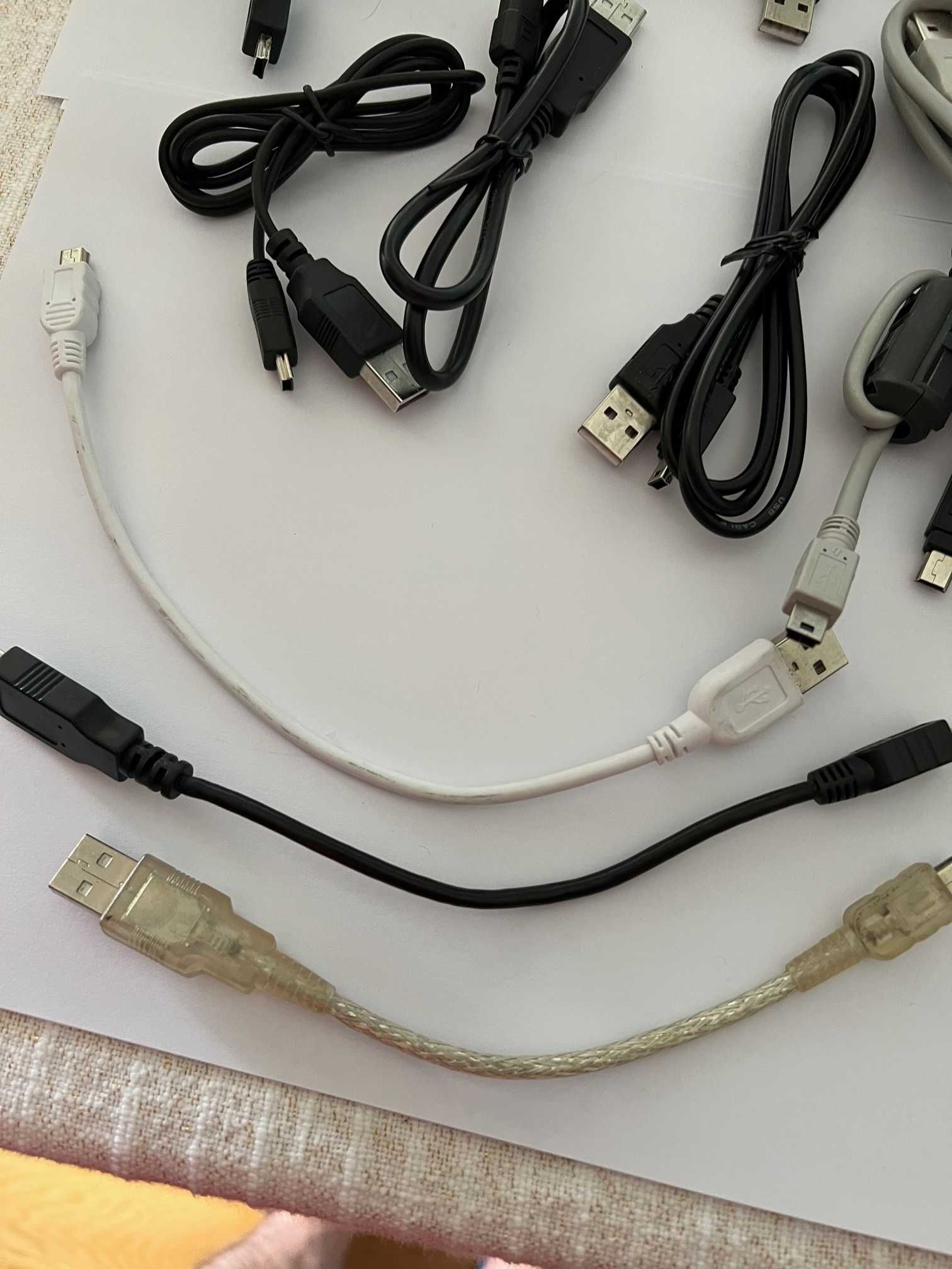 Extensão Cabo USB + Cabos USB/Mini USB