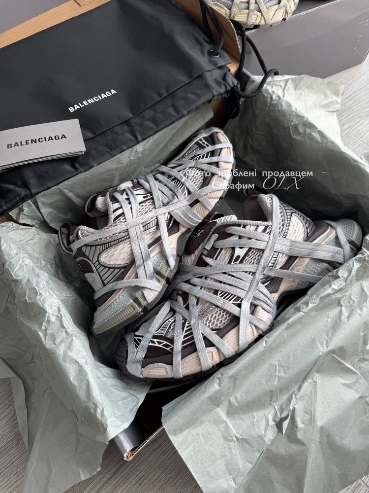 36/45 Balenciaga 3xl Extreme Lace Trainers Brown Grey